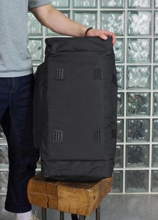 Дорожня сумка чорна reebok, чорне лого (велика)9 фото
