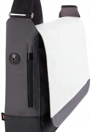 Молодежная сумка мессенджер через плечо 30х32х9 см halfar белый (2000002819608)3 фото
