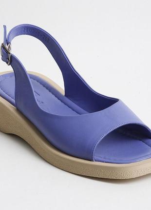 Босоножки женские кожаные 340411 р.41 (27,5) fashion синий