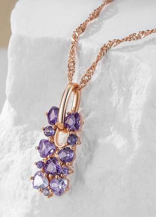 Цепочка+подвеска (медицинское золото с пробой 585)