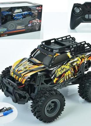 Джип р/к2,4g, акум, 28см, 1:14, корпус не б'ється, гумові колеса(надувні),usbзарядне, 2 кольори, в кор-ці,