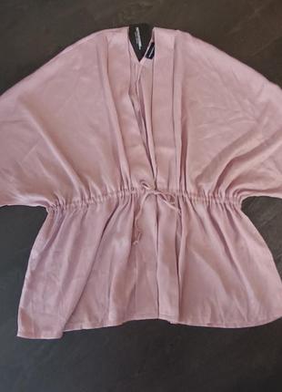 Женская блуза с глубоким декольте можно носить как летний  жакет размер батал 50-522 фото