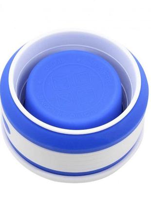 Кружка туристическая (складная/силиконовая), стаканчик силиконовый, кружки для похода. цвет: синий3 фото