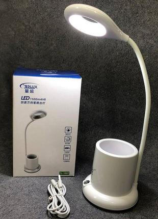Настольная лампа taigexin led tgx 1007, настольная лампа для школьника, настольная лампа на гибкой ножке3 фото