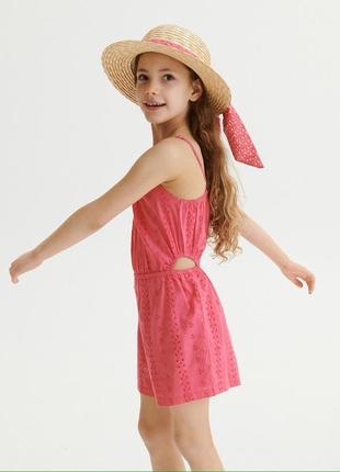 11/12/13 лет новый фирменный ажурный короткий комбинезон ромпер девочке reserved