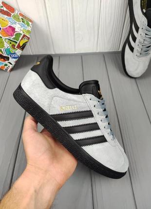 Кросівки adidas gazelle gray black