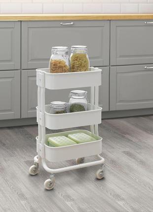 Ikea råshult візок білий, 38x28x65см 204.630.56