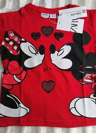 Футболка zara minnie