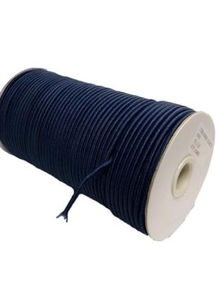 Шнурок-резинка круглый luxyart 3 мм 500 м синий (р3-5)