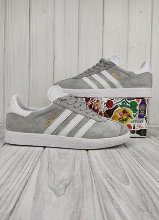 Кросівки adidas gazelle l.grey