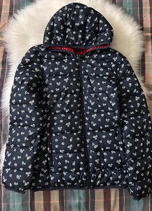 Тонкая куртка в мелкий цветочек р xs
