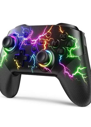Бездротовий геймпад switch voyee з 9-колірними світлодіодами rgb 800 mah