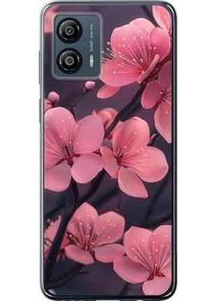 Чохол на motorola moto g53 пурпурова сакура "6075u-3047-5939"