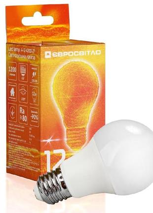 Лампа світлодіодна євросвітло 12вт 4200к a-12-4200-27 е27