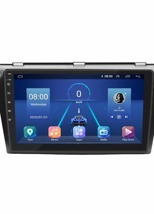 Штатна магнітола lesko для mazda 3 i (bk) рестайлінг 2006-2009 екран 9" 2/32gb/ 4g/ wi-fi gps premium