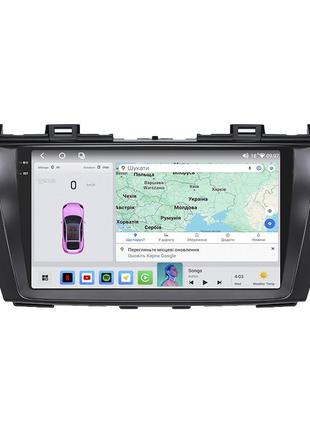 Штатная магнитола lesko для mazda premacy iii (cw) 2010-2017 экран 9" 4/64 qled carplay 4g wi-fi gps 360 prime