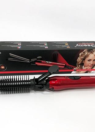 Праска для волосся gemei gm-2906, прилад для завивки волосся, плойка для прикореневого об'єму, плойка5 фото