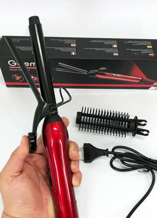 Праска для волосся gemei gm-2906, прилад для завивки волосся, плойка для прикореневого об'єму, плойка10 фото