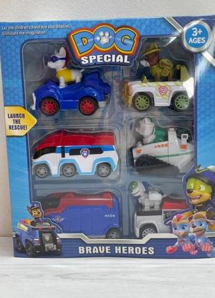 Набор щенячий патруль с машинками