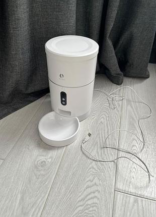 Автоматическая кормушка для кошек и собак els pet 4l, смарт кормушка c wifi, белый