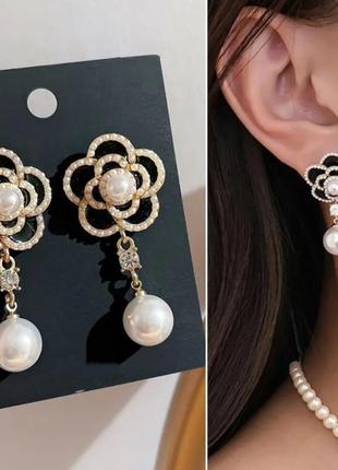 Сережки бижутерия жемчужинка