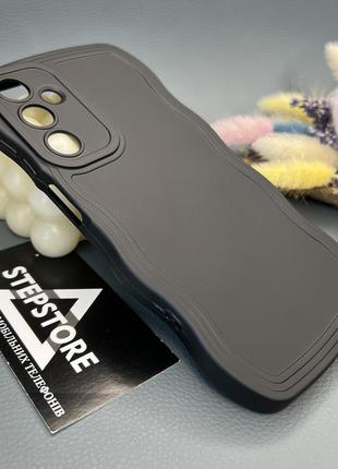 Чехол для samsung a25 (а256) волнистый силиконовый закрытая камера противоударный
