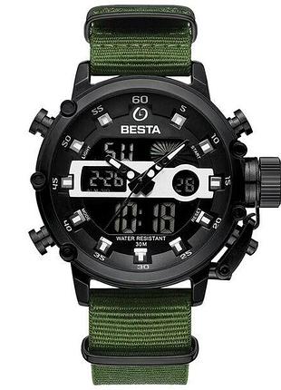 Чоловічий годинник megalith prof green2 фото