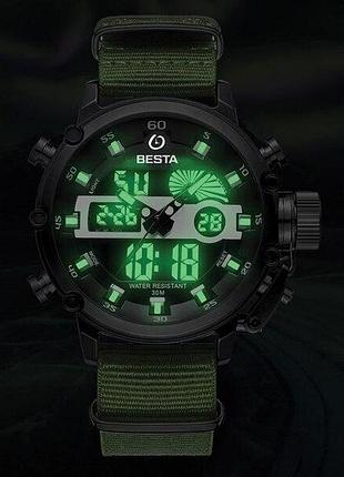 Чоловічий годинник megalith prof green4 фото