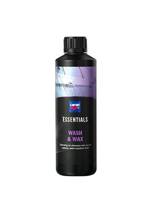 Водоотталкивающий автошампунь с воском cartec essentials wash & wax shampoo 500 мл