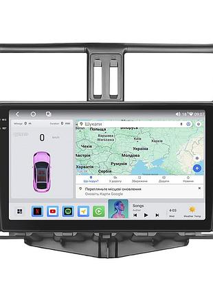 Штатная магнитола 9" lesko для toyota land cruiser prado 150 series 2009-2013 4/64 qled carplay prime 2шт