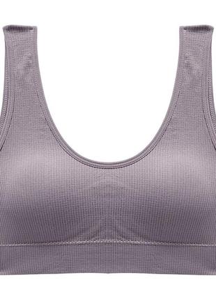 Топ женский в рубчик lesko b01# xl 85 abc лиловый с нерегулируемыми бретелями