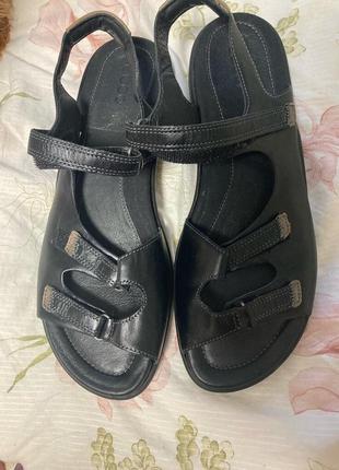 Натуральна шкіра 💥нові босоніжки сандалі 41 р ecco экко