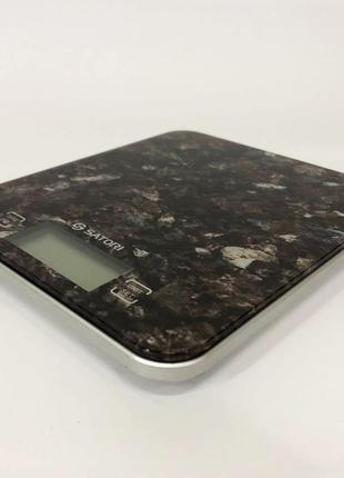 Ваги кухонні satori sks-211-bl 15 кг, ваги для зважування продуктів, ваги харчові, кулінарні