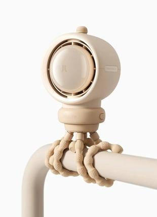 Коричневий  вентилятор для коляски jisulife life2s