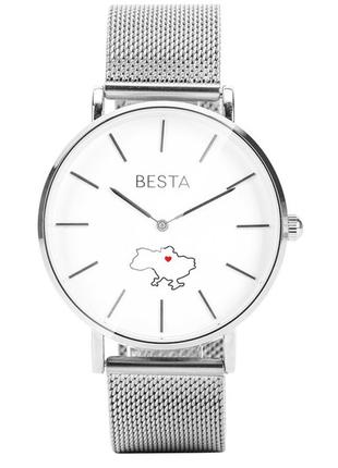 Жіночий годинник besta love ua silver