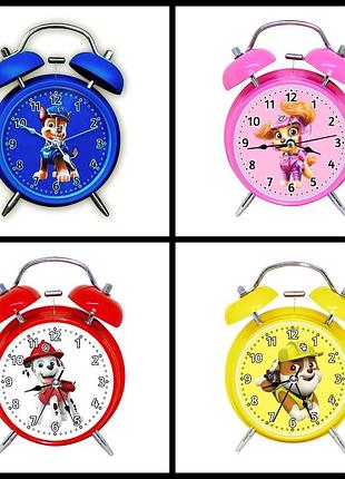 Детские настольные часы-будильник металл (12х17х6см) "щенячий патруль (paw patrol)/...