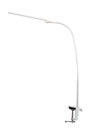 Настольная led лампа m-006 светодиодная гибкая зажимная с поворотным кронштейном white