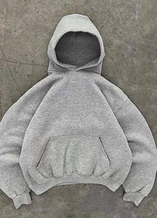 Теплый укороченный худи оверсайз кроя