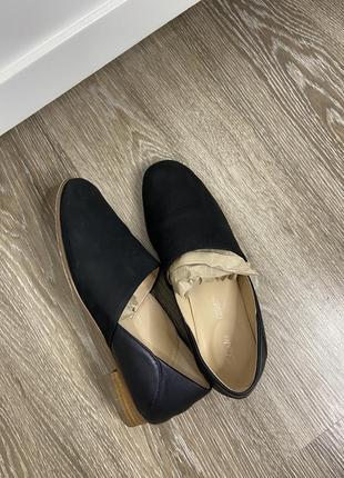 Чорні шкіряні натуральні мокасини балетки, мʼякі зручні оригінальні туфлі