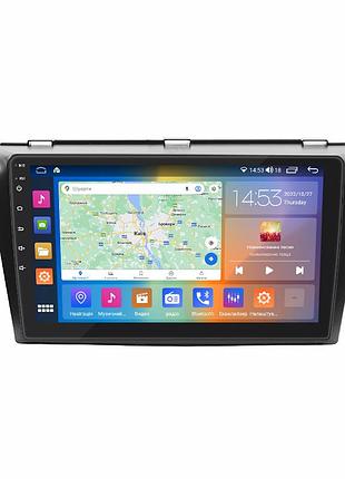 Штатная магнитола 9" lesko для mazda 3 i (bk) рестайлинг 2006-2009 4/64gb carplay 4g wi-fi gps prime мазда 4шт