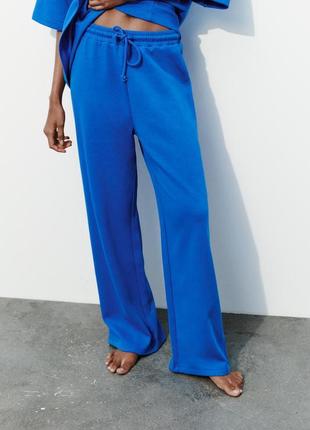 Штани straight-leg interlock від zara, розмір m