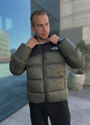 Мужской зимний пуховик the north face 700 olive