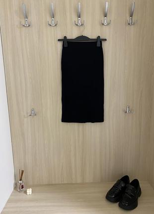 Миди юбка zara рубчик s-m розмер