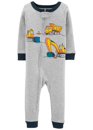 Carters хлопковый человечек пижама поддева слип без стоп стройка