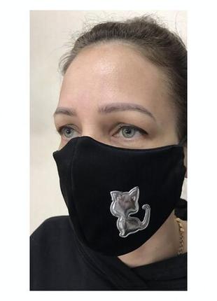 Маска защитная кошка женская