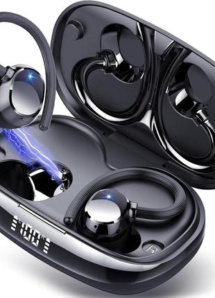 Спортивні навушники bluetooth 5.3, 80 годин відтворення, бездротові навушники з глибокими басами, внутріканальні навушники