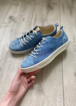 Кеды кожаные оригинал ecco soft 8 440503 гг.39