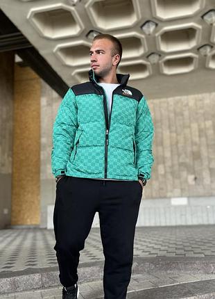 Чоловіча зимова куртка the north face gucci green