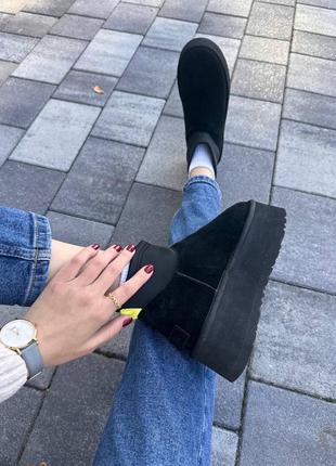 Угги угги угги ugg classic mini dipper boot black6 фото