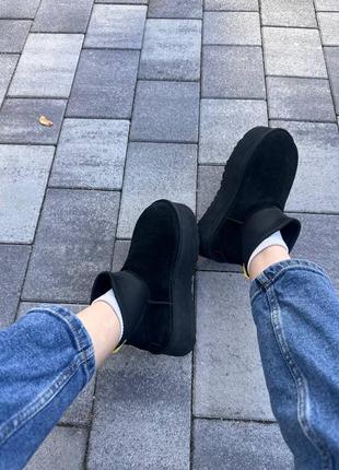 Угги угги угги ugg classic mini dipper boot black5 фото